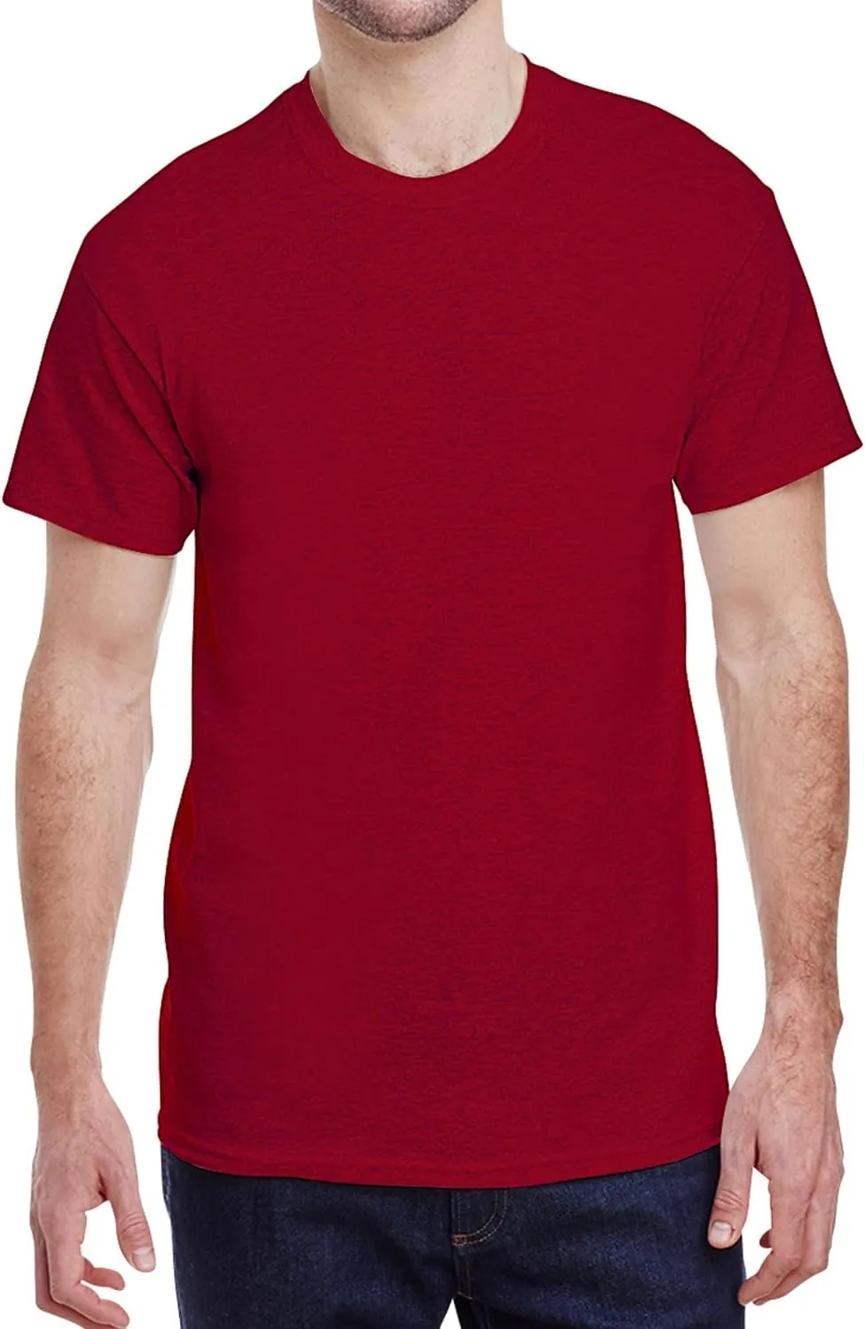 Adult Heavy Cotton T-Shirt Breathable Crewneck Soft and Comfortable T-Shirts for Men
