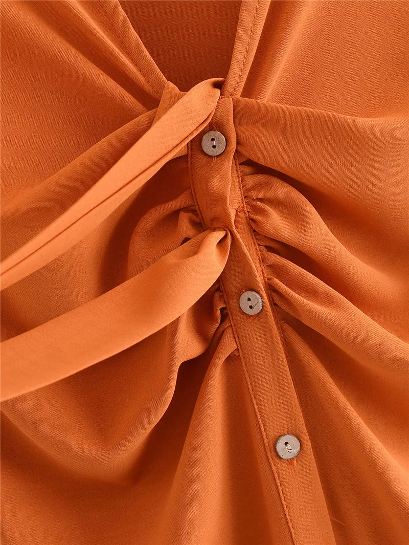 Boho Midi Dress, Sundress, Ella Orange