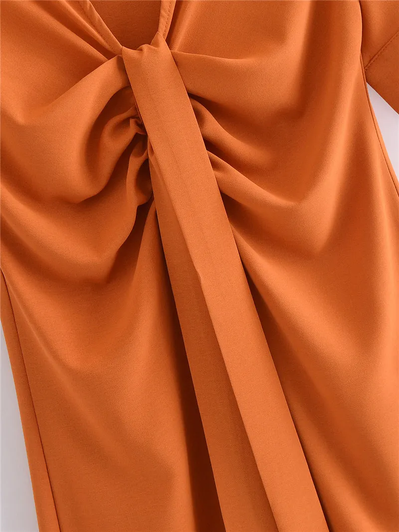 Boho Midi Dress, Sundress, Ella Orange