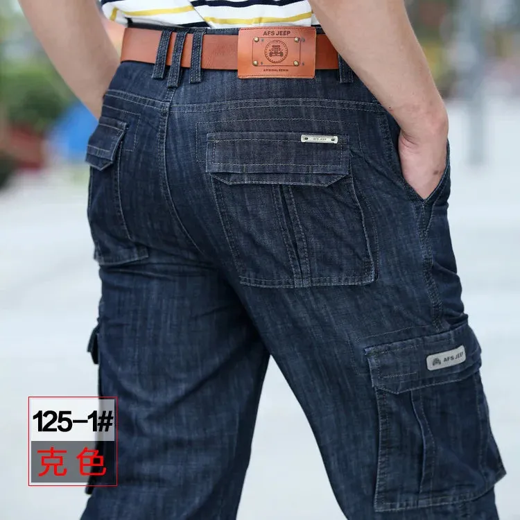 Cargo Casual Military Multi-pocket Jeans Male Clothes