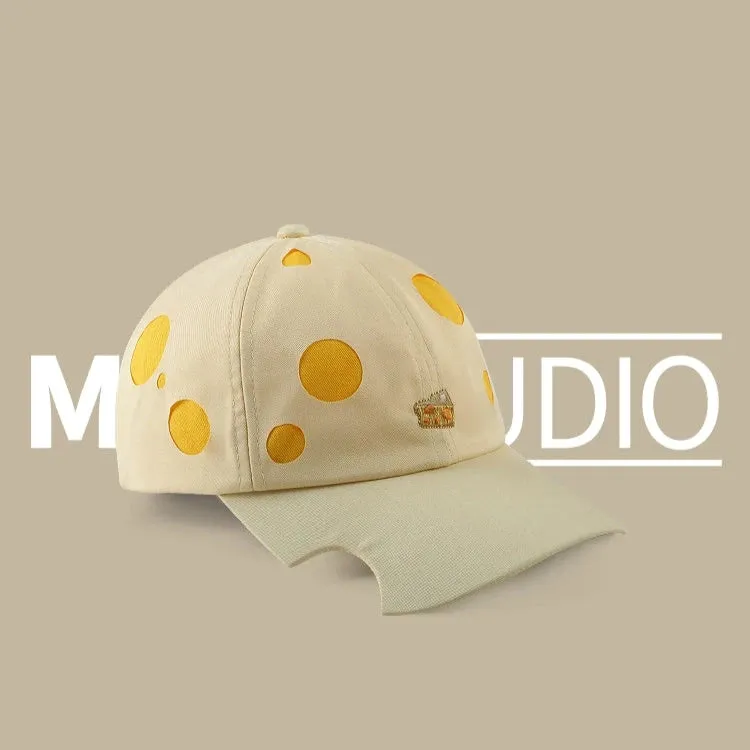 Cheese Cake Embroidered Baseball Hat - Korean Version