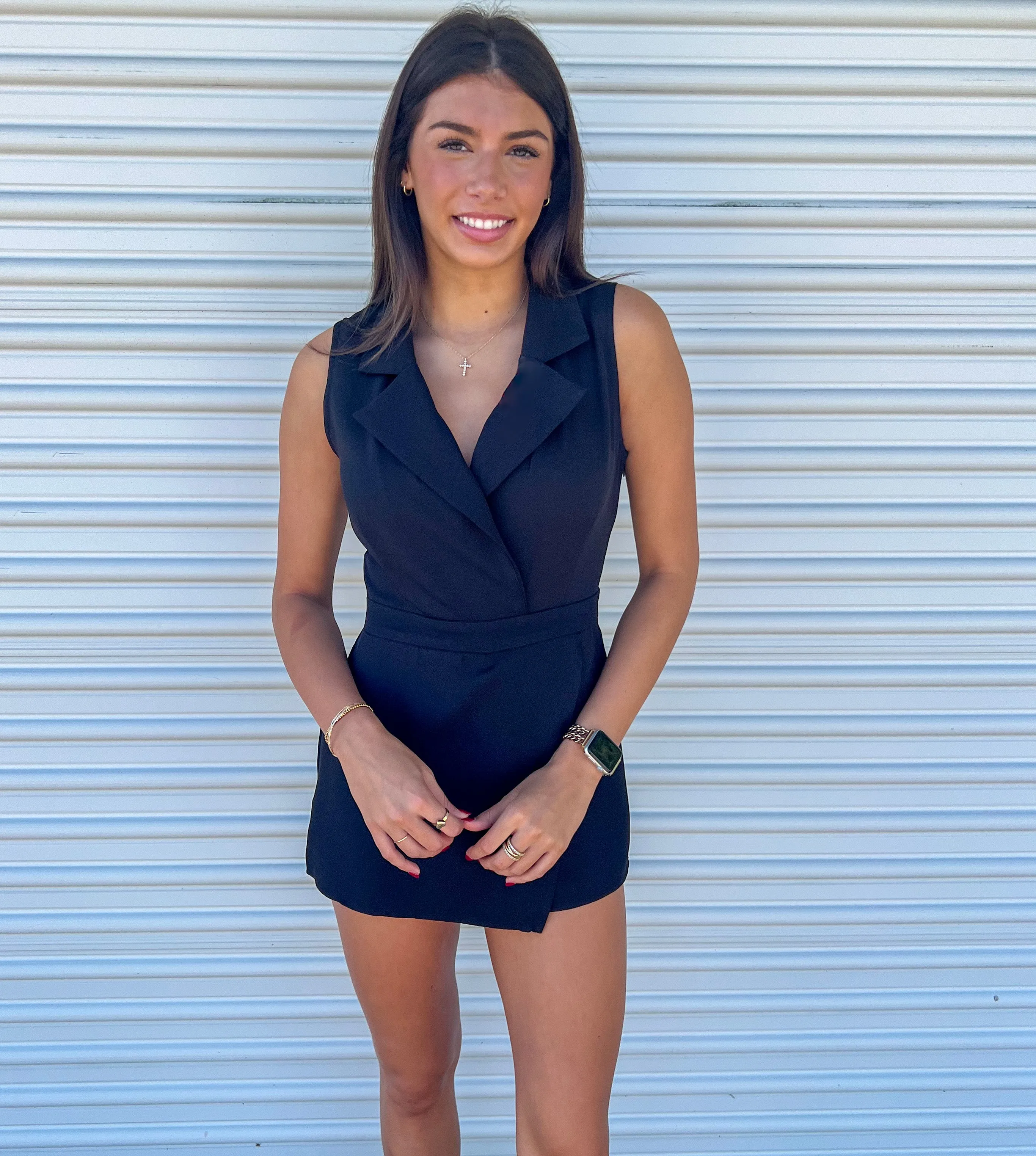 CLASSIC CHARM BLACK BLAZER ROMPER