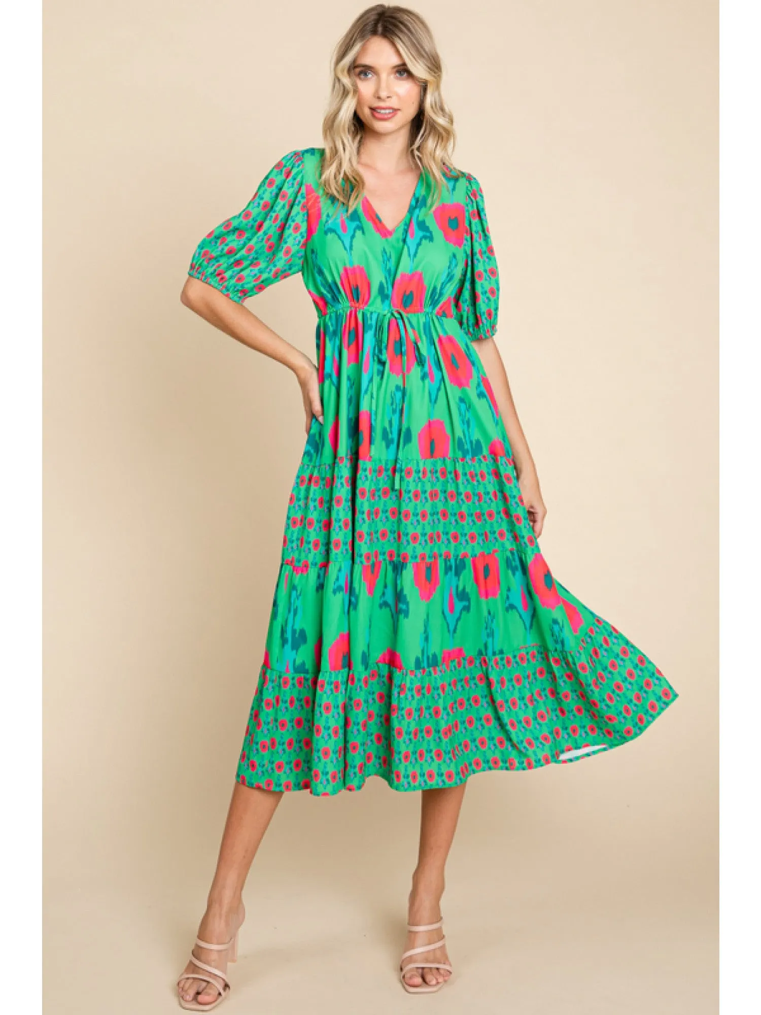 Daphne Short Sleeve Midi Dress