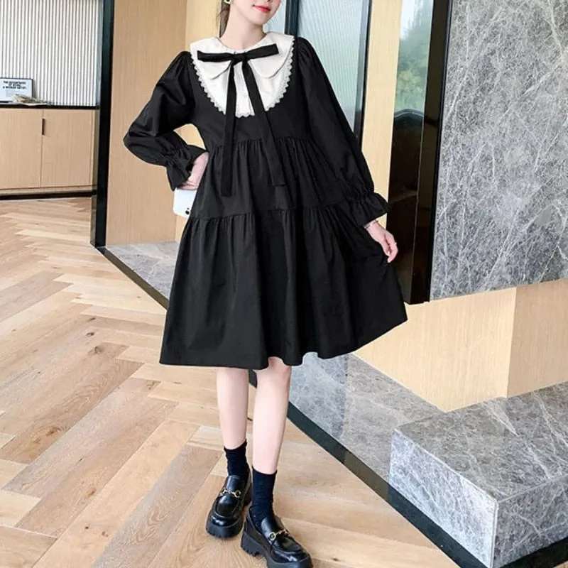 Elegant Vintage Puff Sleeve Dress