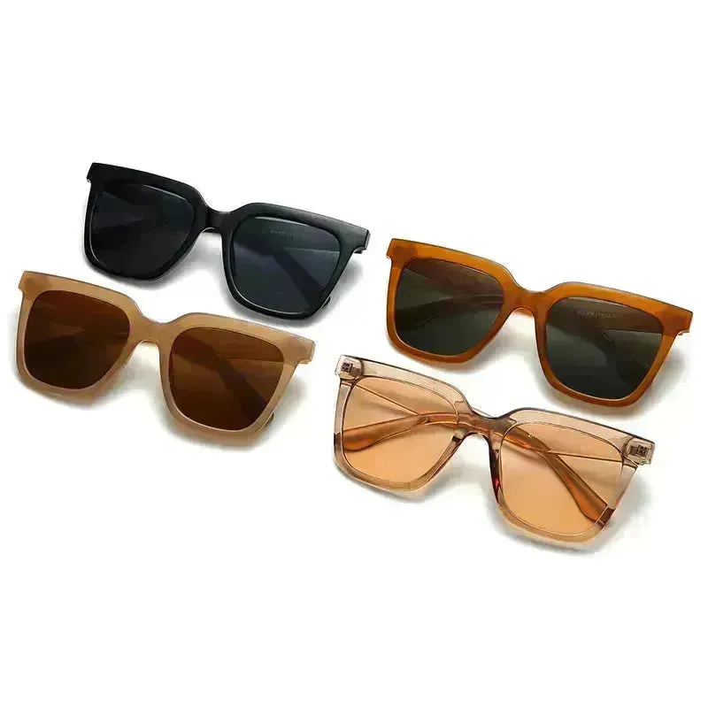 European And American Simple Large Frame Square Sunglasses for Women