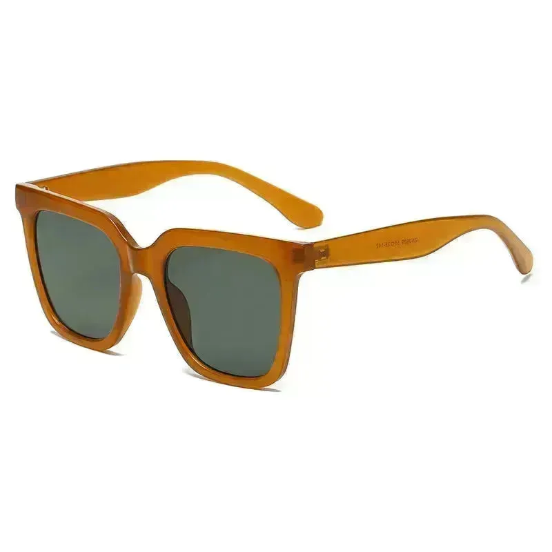 European And American Simple Large Frame Square Sunglasses for Women