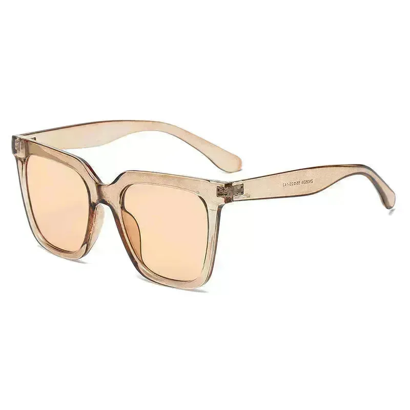 European And American Simple Large Frame Square Sunglasses for Women