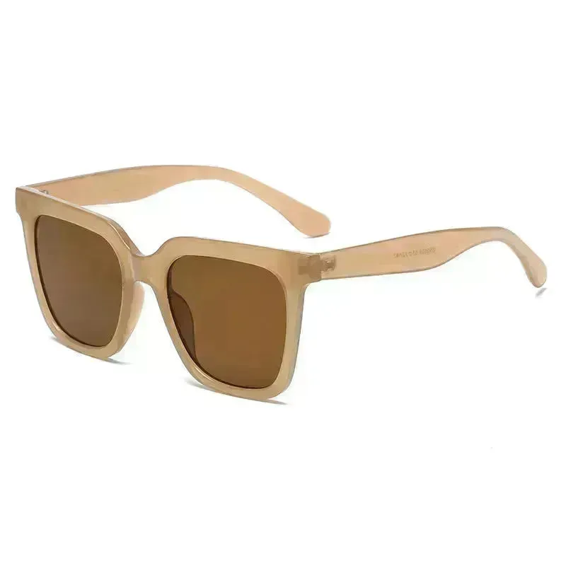 European And American Simple Large Frame Square Sunglasses for Women