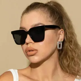 European And American Simple Large Frame Square Sunglasses for Women