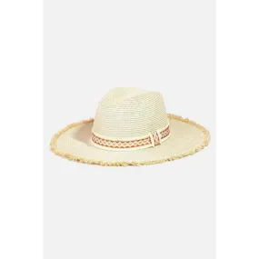 Fame Geometric Raw Hem Hat Elevates Luxury Fashion for Women