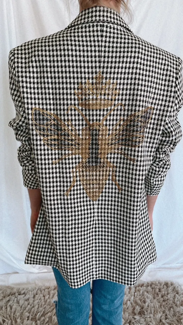 FINAL SALE!! The Rock Studded Houndstooth Blazer