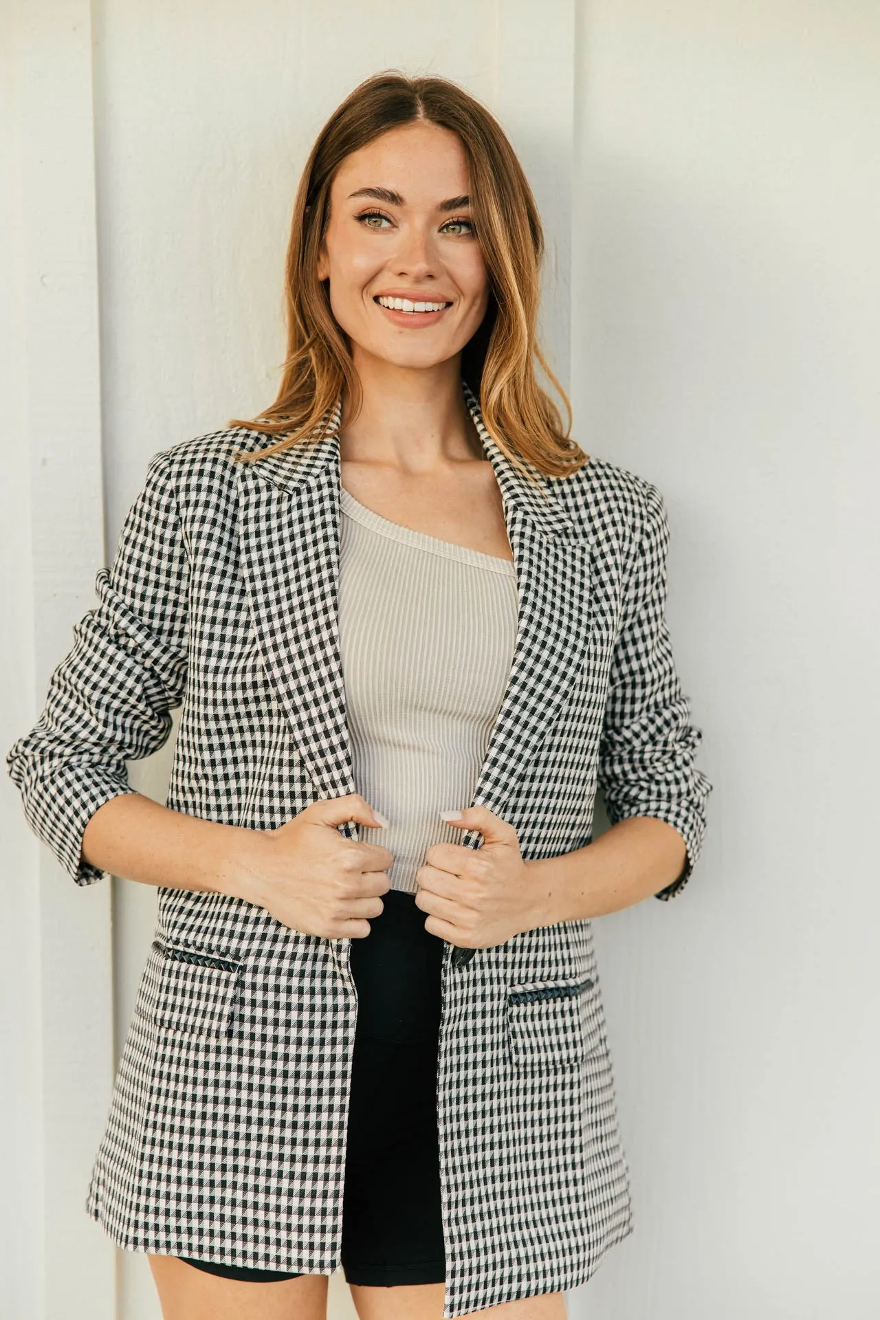 FINAL SALE!! The Rock Studded Houndstooth Blazer