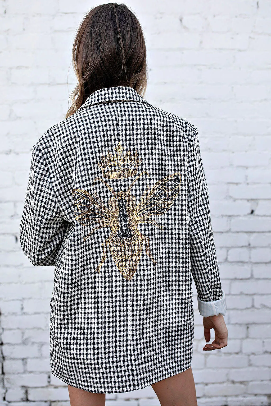 FINAL SALE!! The Rock Studded Houndstooth Blazer