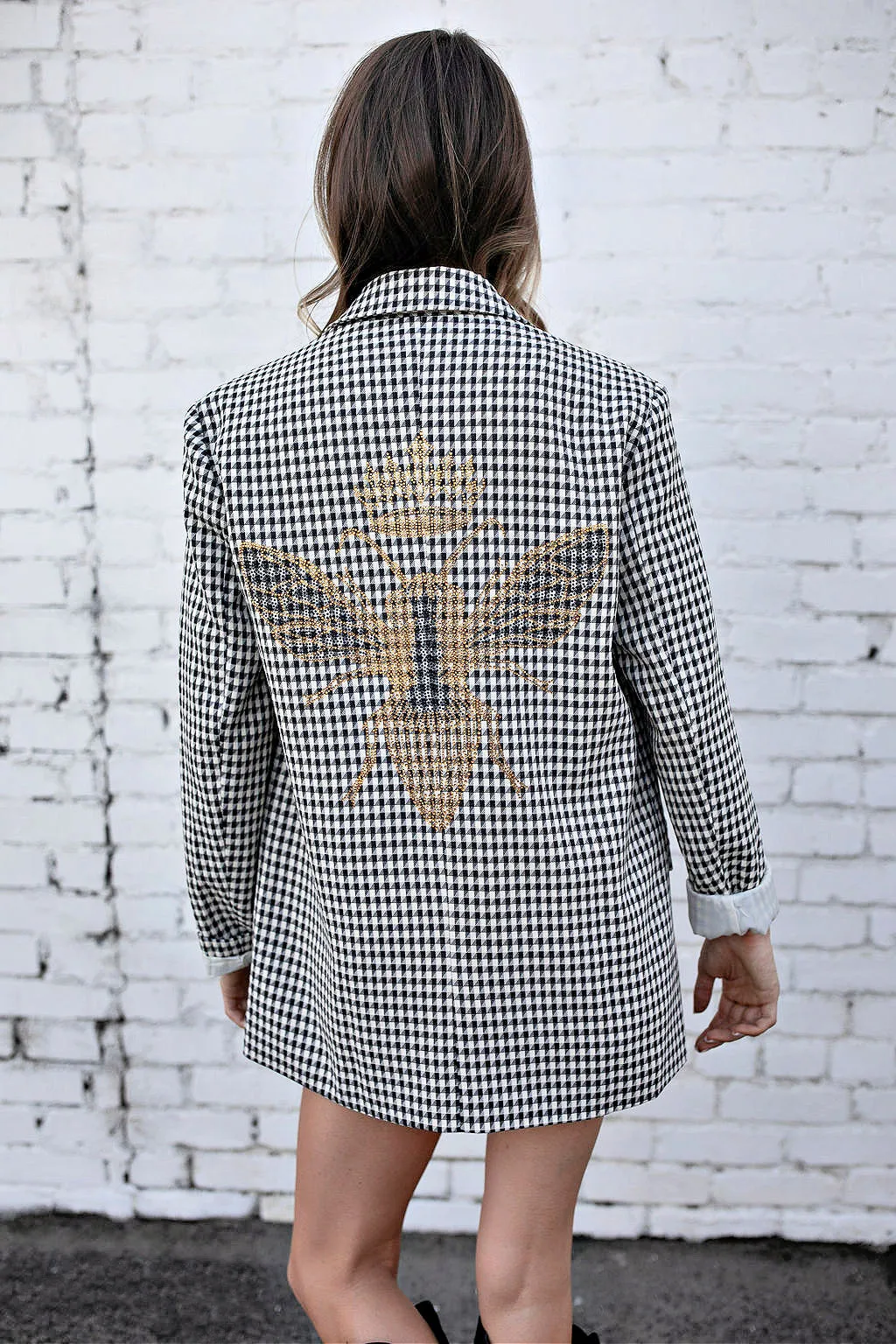FINAL SALE!! The Rock Studded Houndstooth Blazer