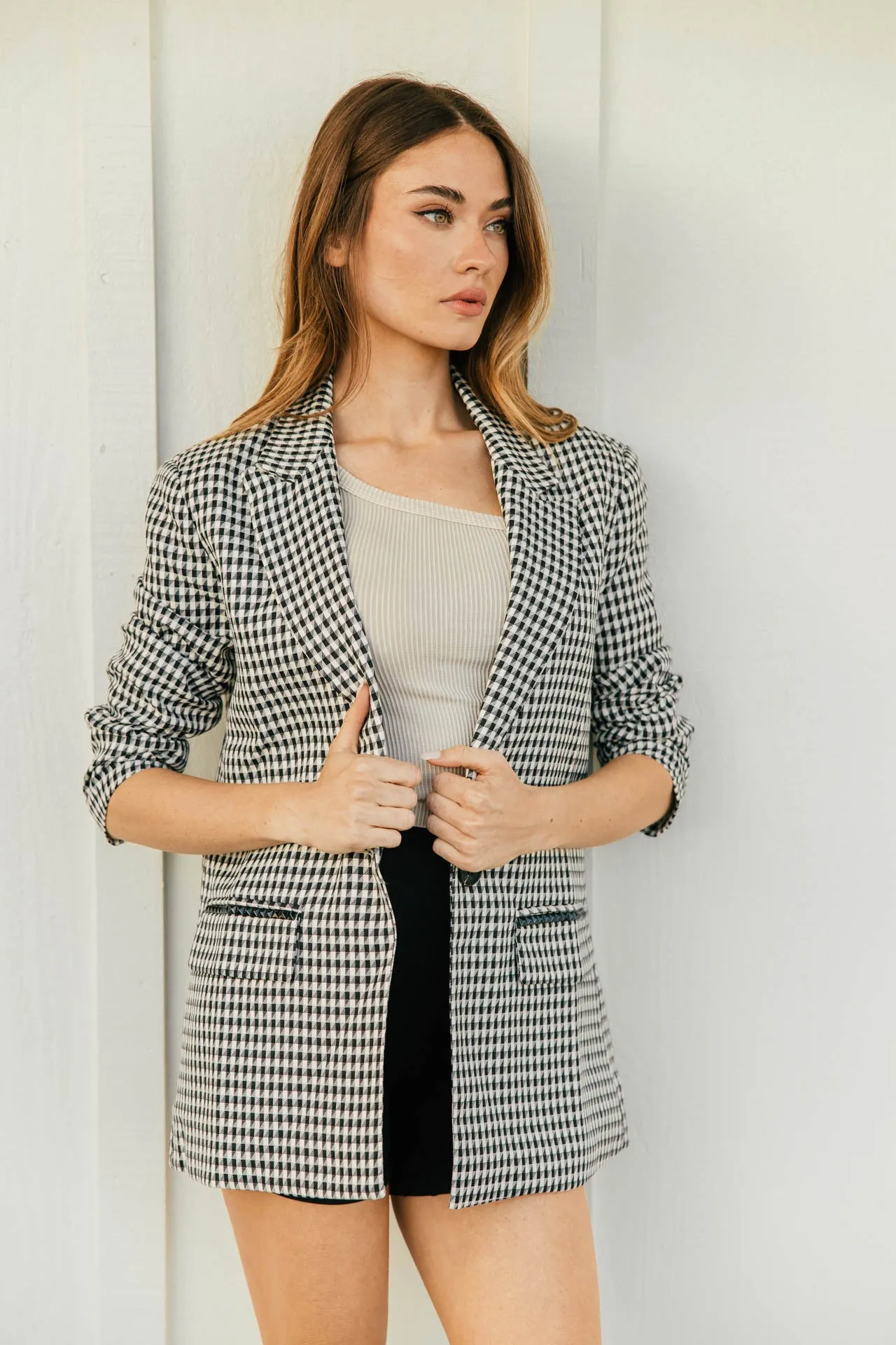 FINAL SALE!! The Rock Studded Houndstooth Blazer
