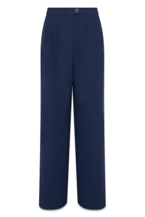 Finery Jeanne Tailored Trousers, Navy