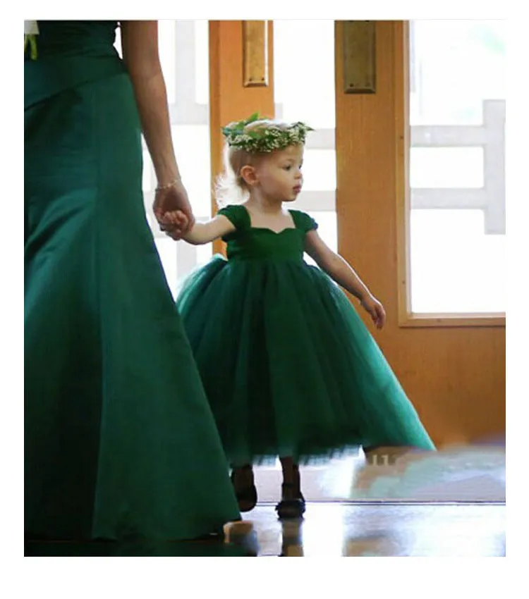 Fluffy Elegant Green Princess Dress