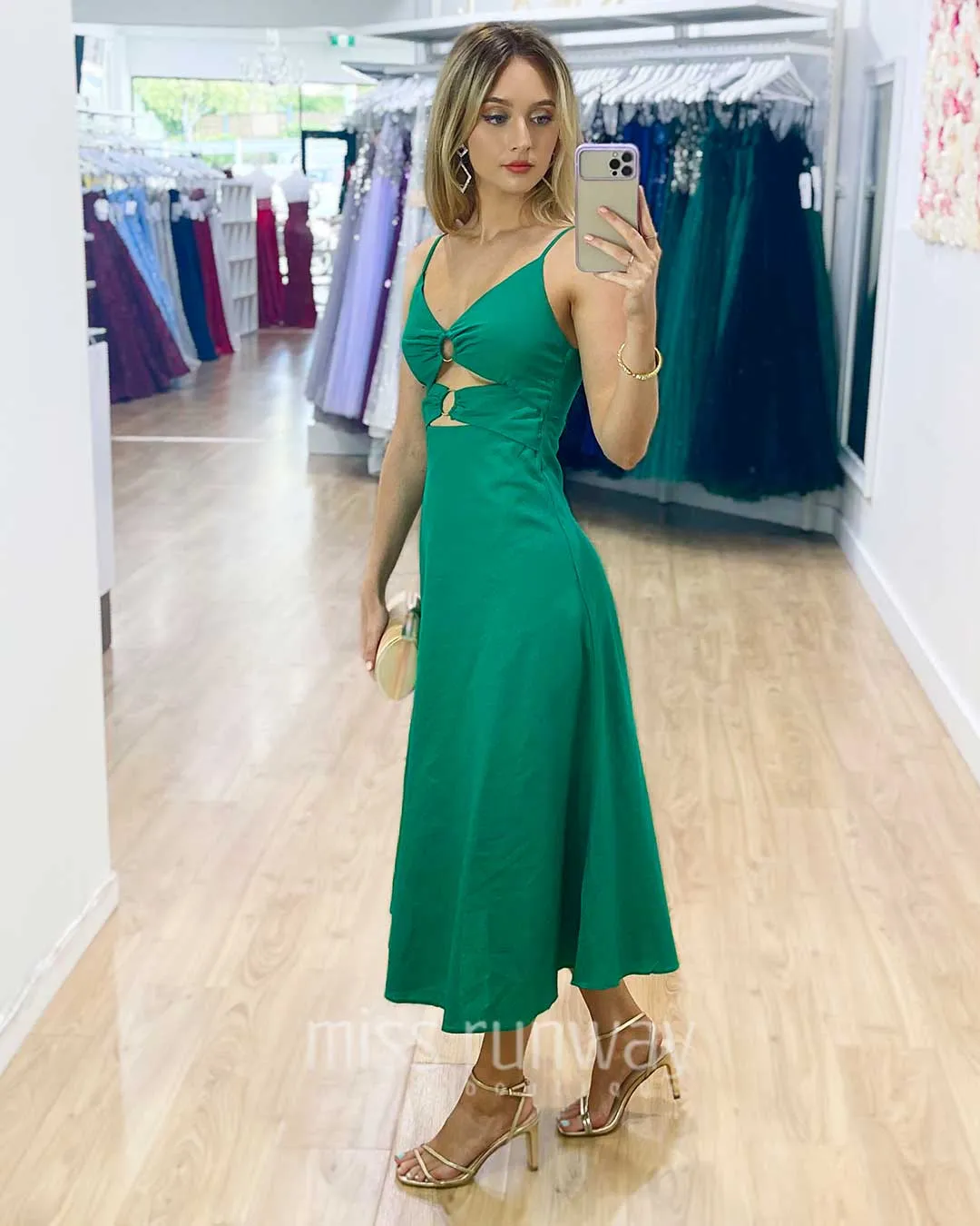 Giovanna Midi Dress - Green