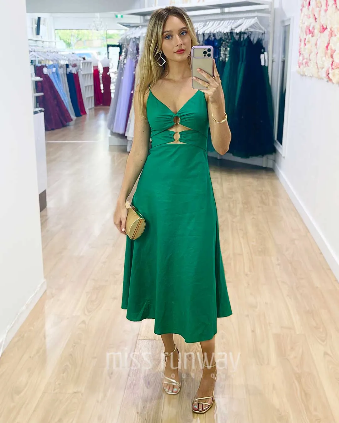 Giovanna Midi Dress - Green