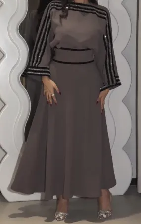 Gray Waistless Elegant Dress