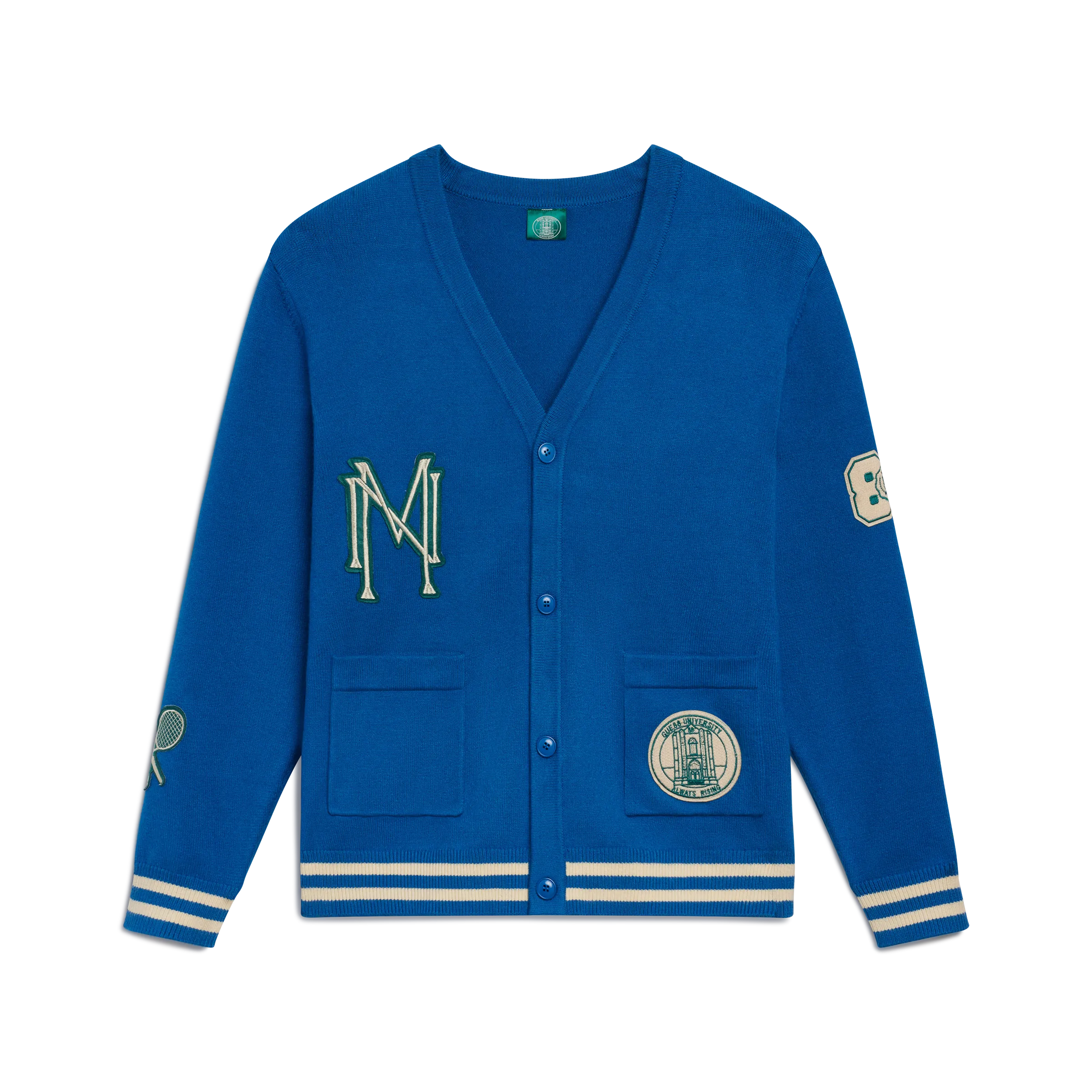 GUE88 UNIVERSITY Blue Cardigan