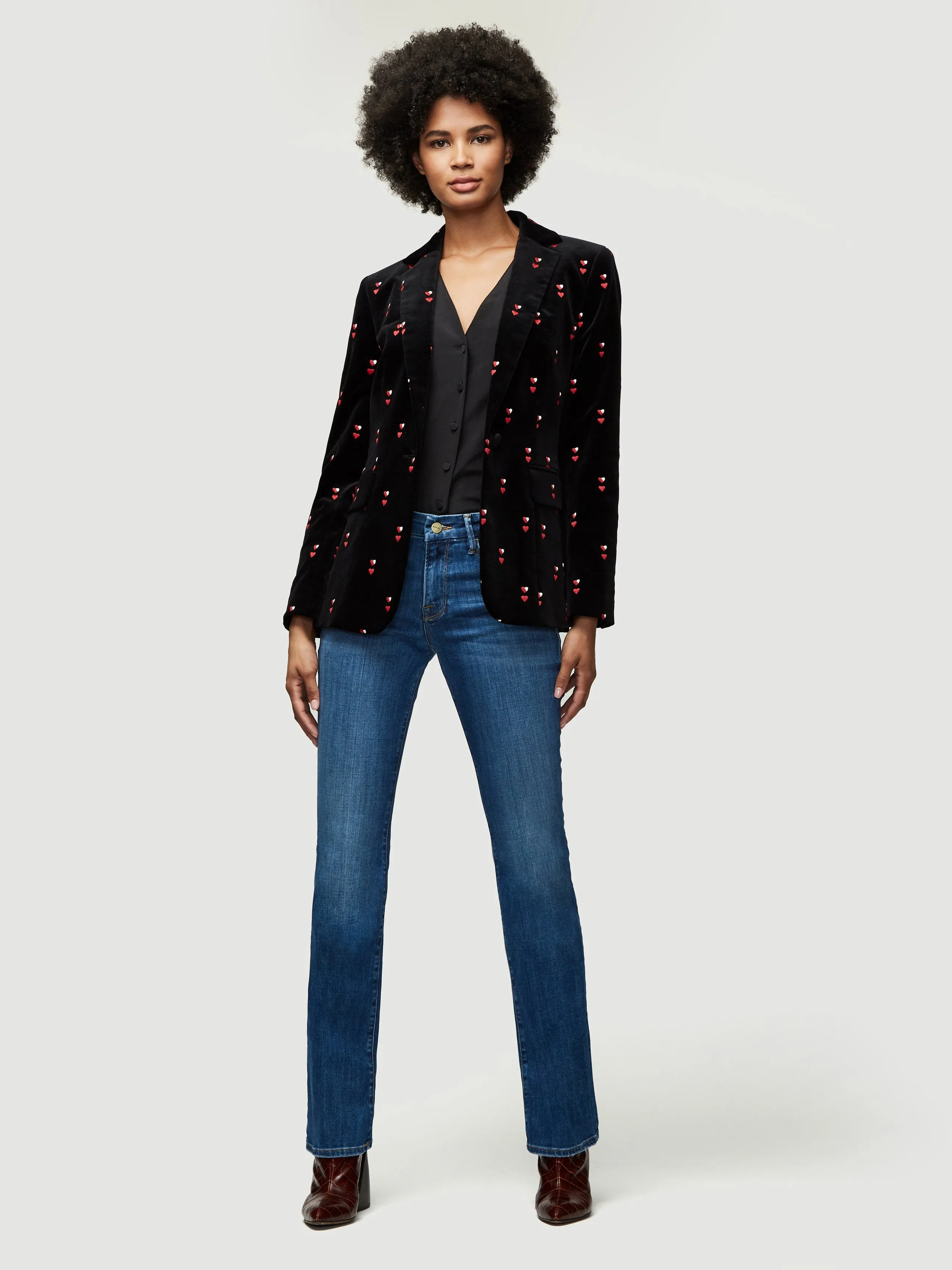 Heart Classic Blazer -- Noir Multi
