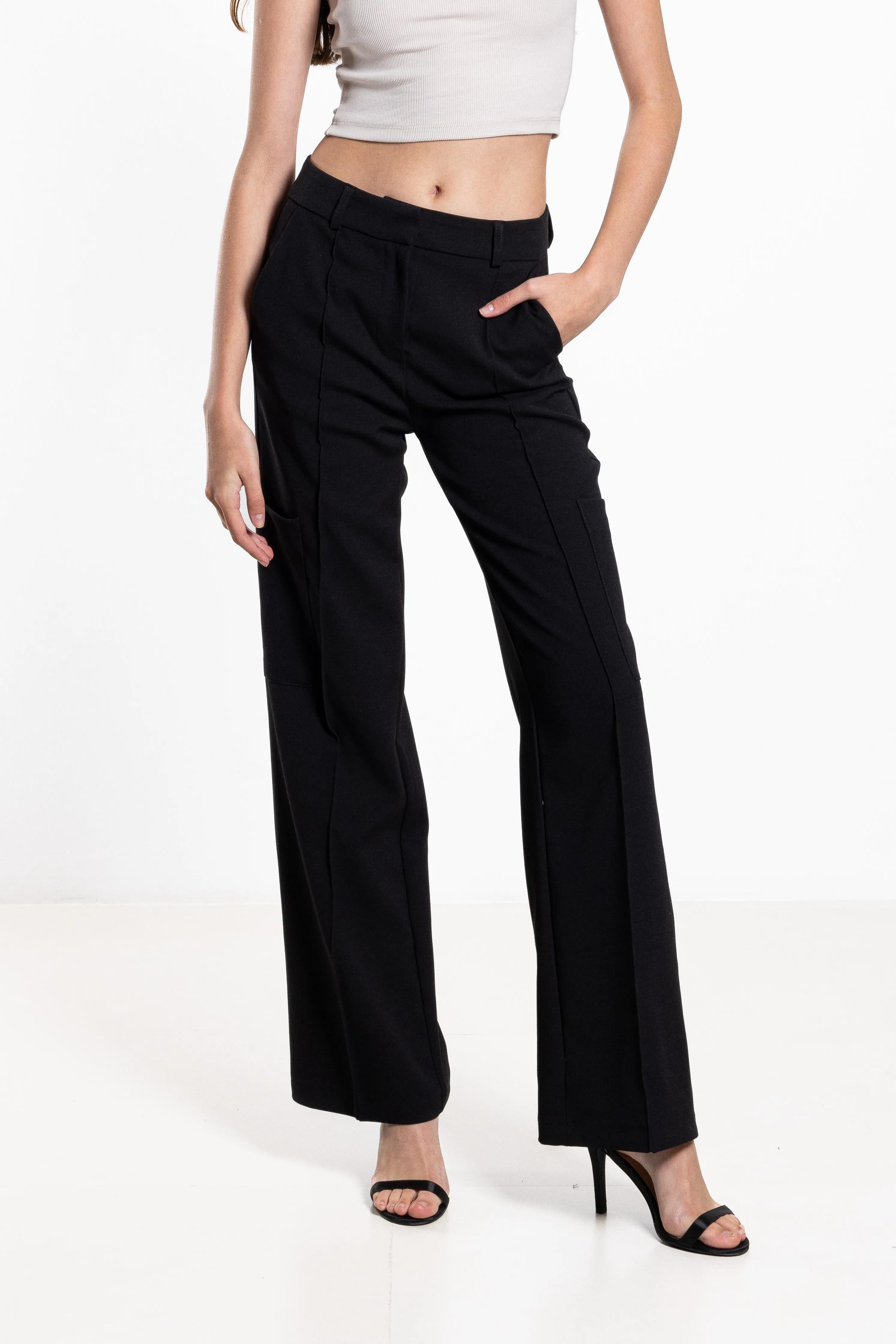 HIGH-WAIST TAILORED TROUSERS