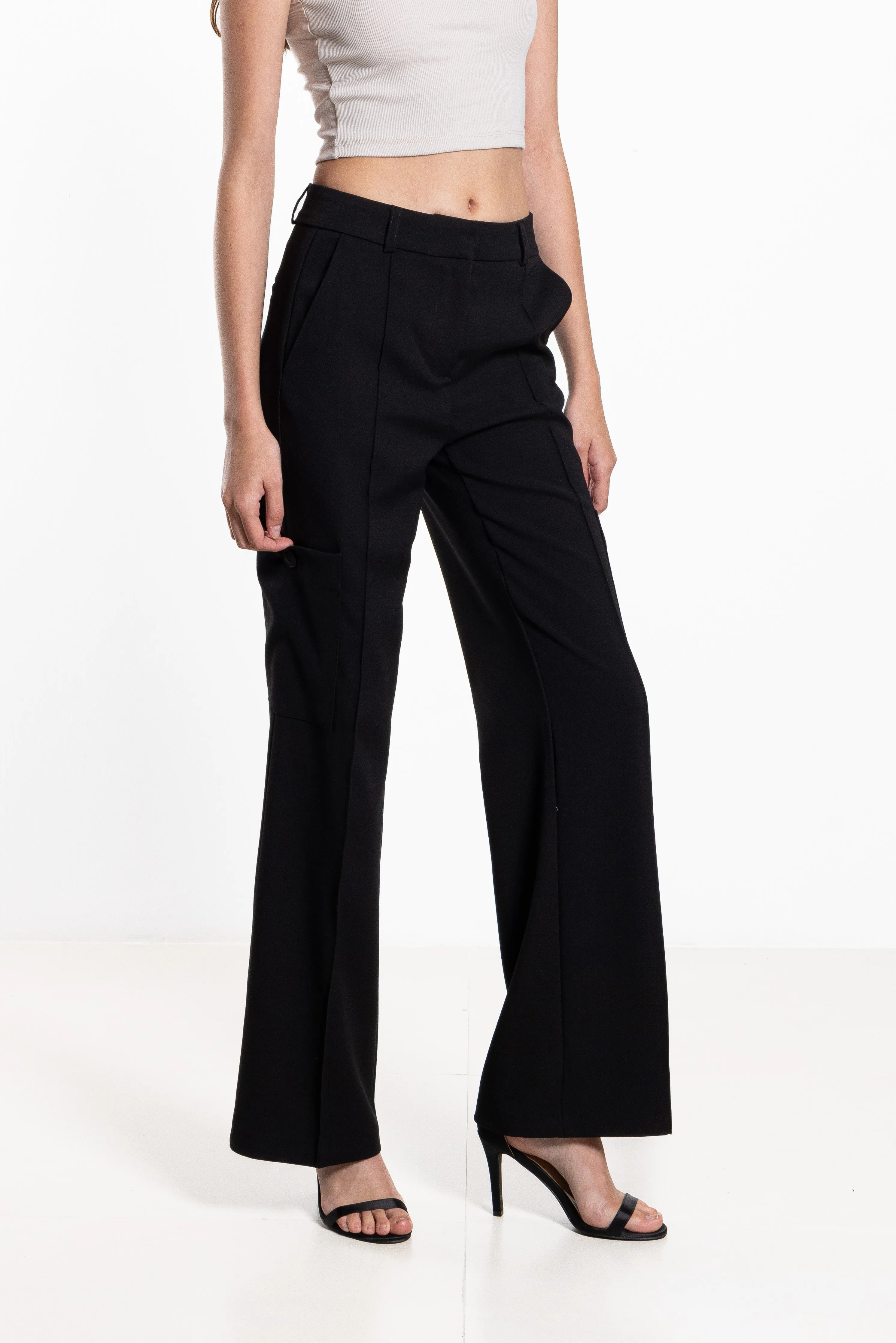 HIGH-WAIST TAILORED TROUSERS