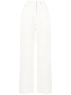 high-waisted tailored trousers