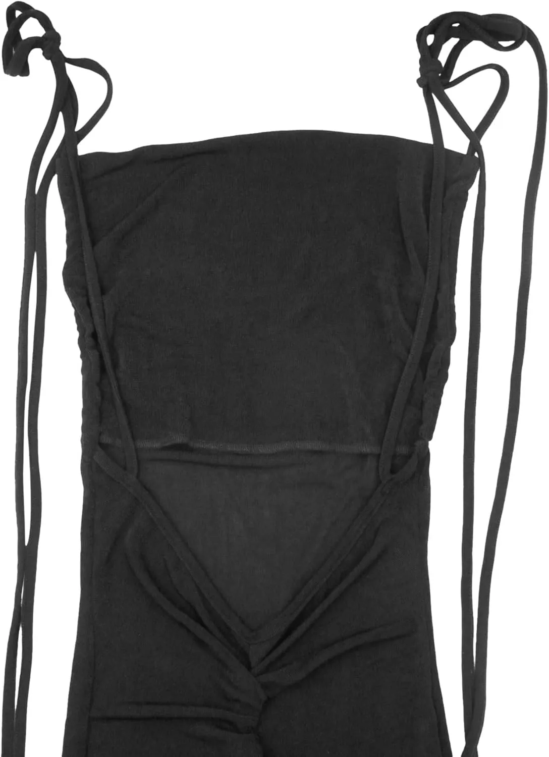 JUMISEE Women Sexy Backless Draped Mini Dress Elegant Sleeveless Spaghetti Strap Bodycon Evening Dress Club Party Dress