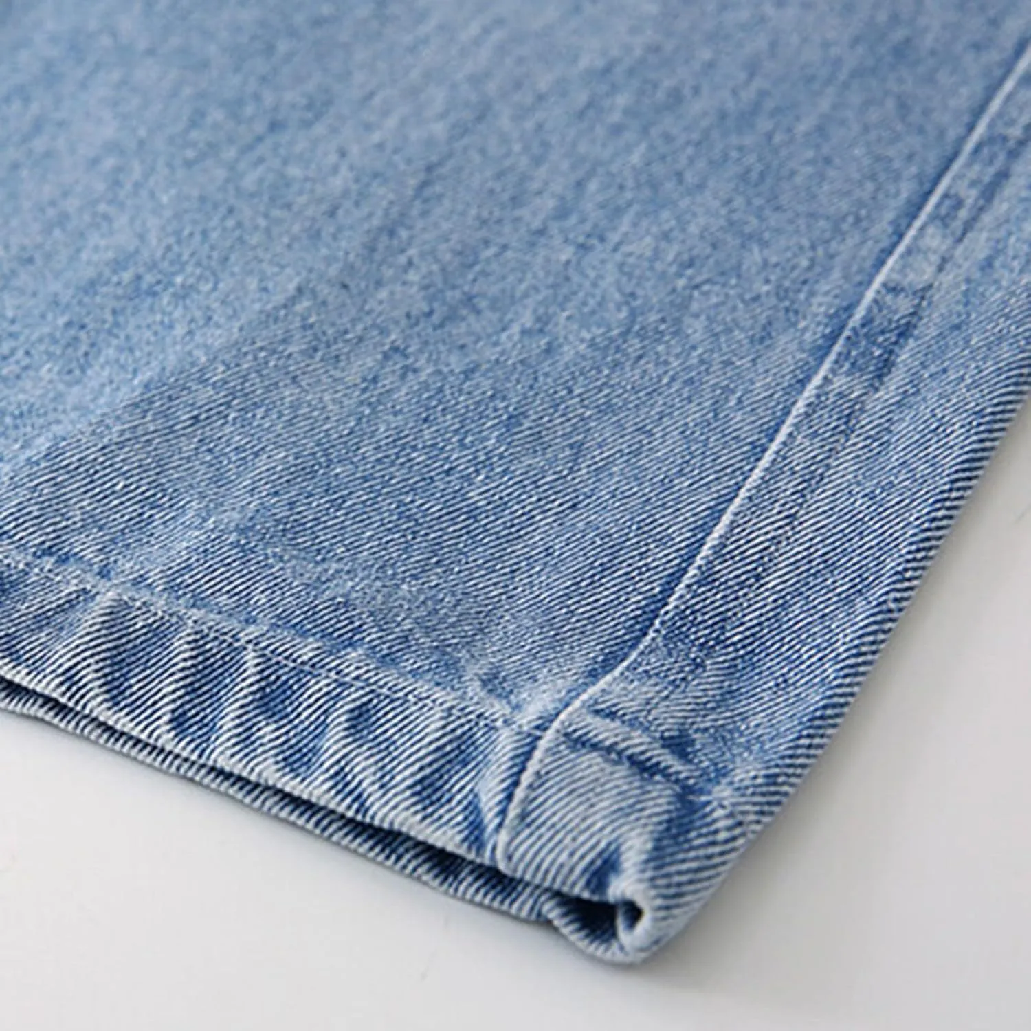 Kids Girls Jeans Elastic Waist Wide Leg Loose Pants Jeans Multiple Pockets Casual Trousers 4—14years