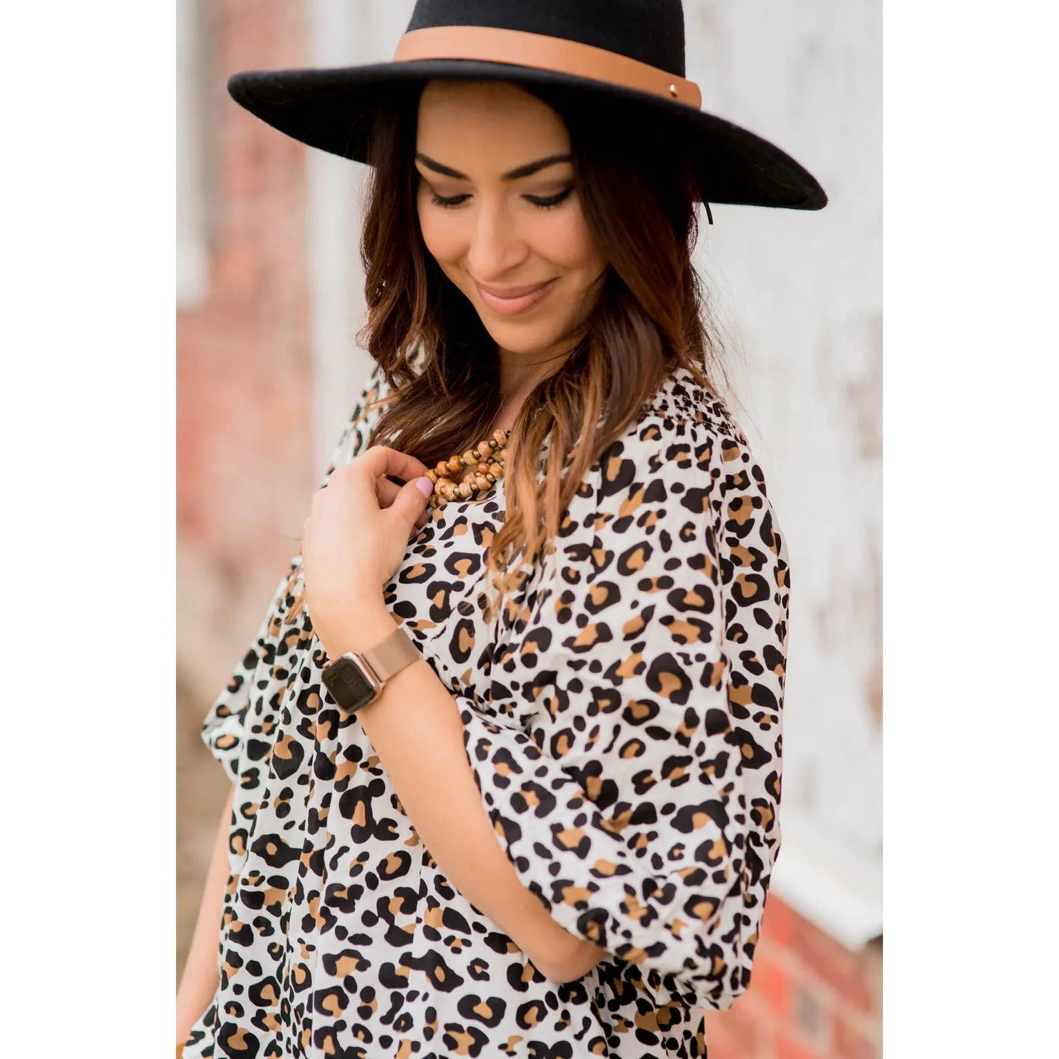 Leopard Bib Blouse