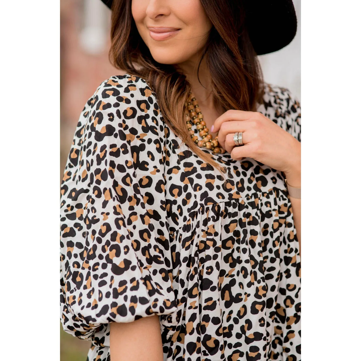 Leopard Bib Blouse
