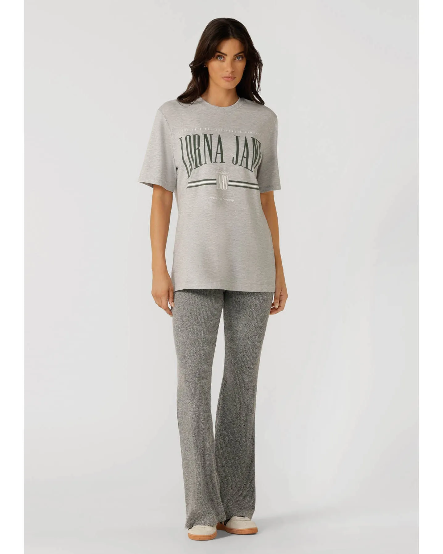 Lorna Jane Faculty Relaxed Fit Tee - Grey Marl