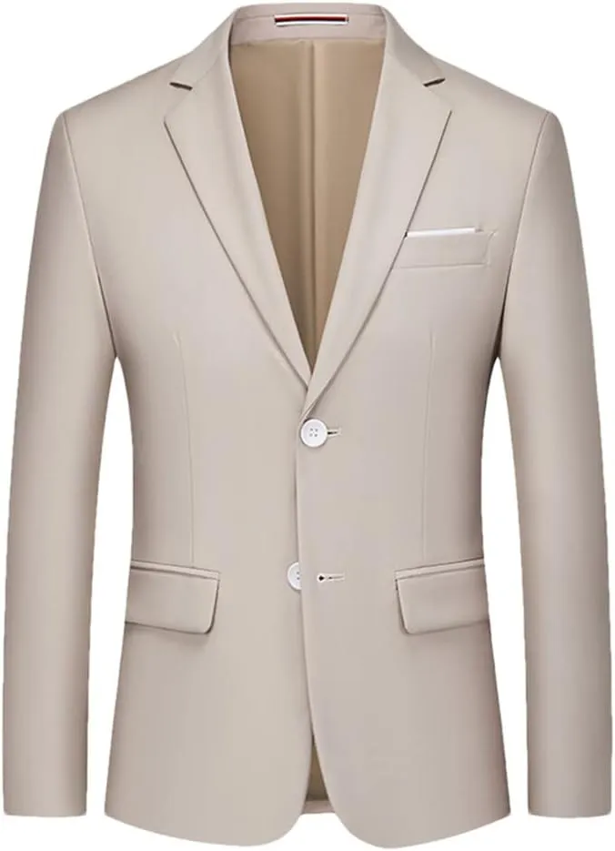 Men Blazer Classic Slim Fit Solid Suit Jacket Business Casual Suit Blazer Plus Size