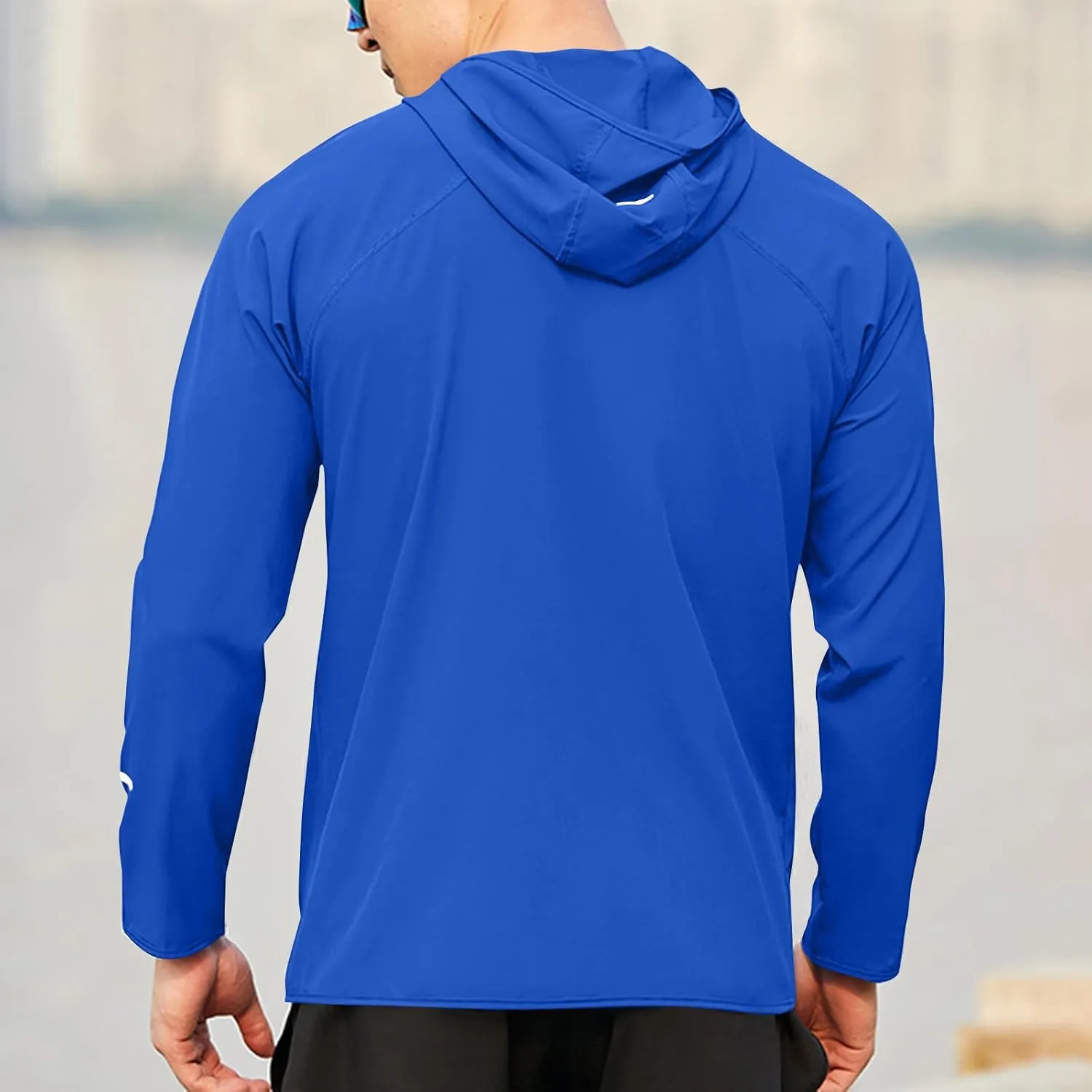 Men's Sun Protection Hoodie Shirt Lightweight Summer Outdoor Fishing Hiking Casual Jacket Breathable Athletic Coat