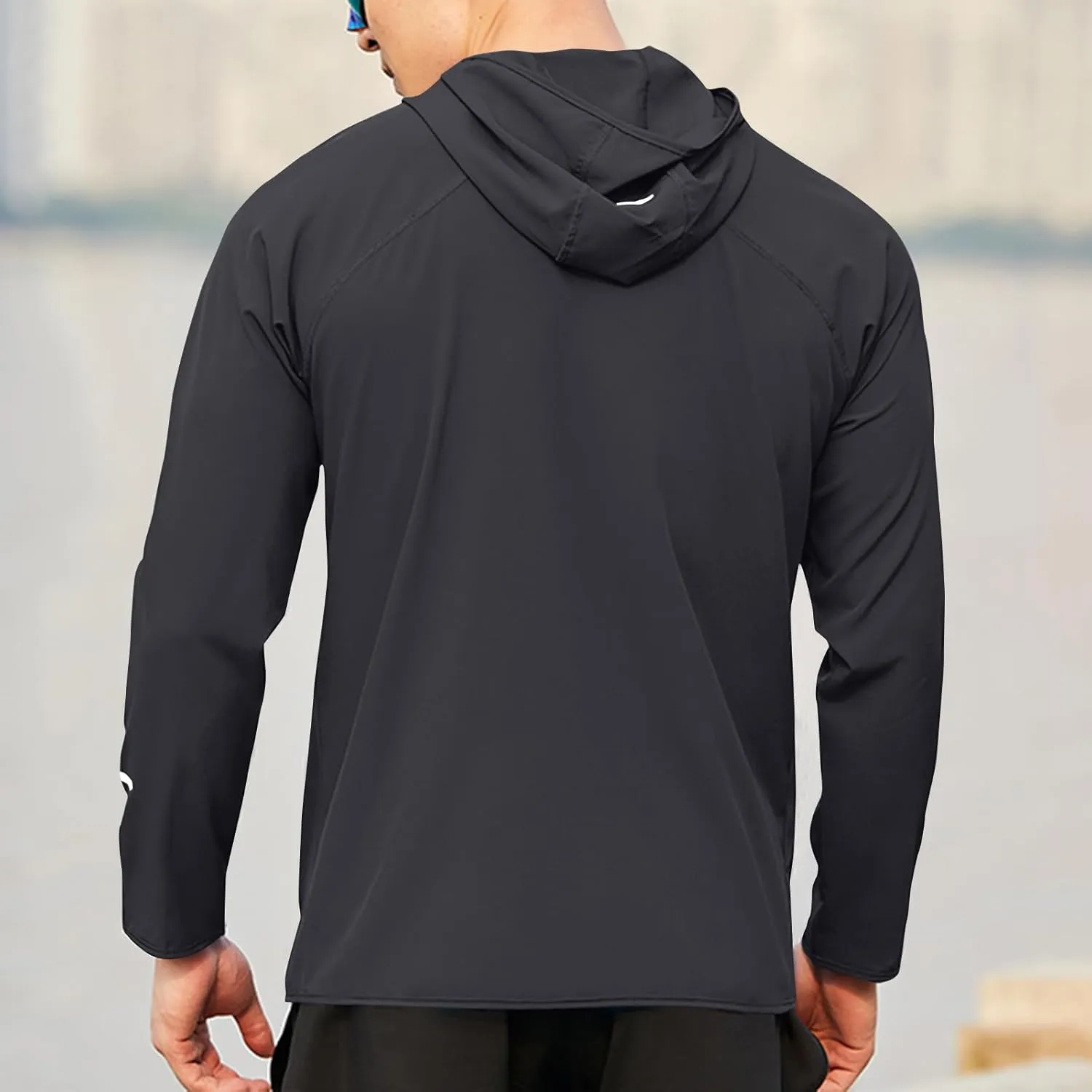 Men's Sun Protection Hoodie Shirt Lightweight Summer Outdoor Fishing Hiking Casual Jacket Breathable Athletic Coat