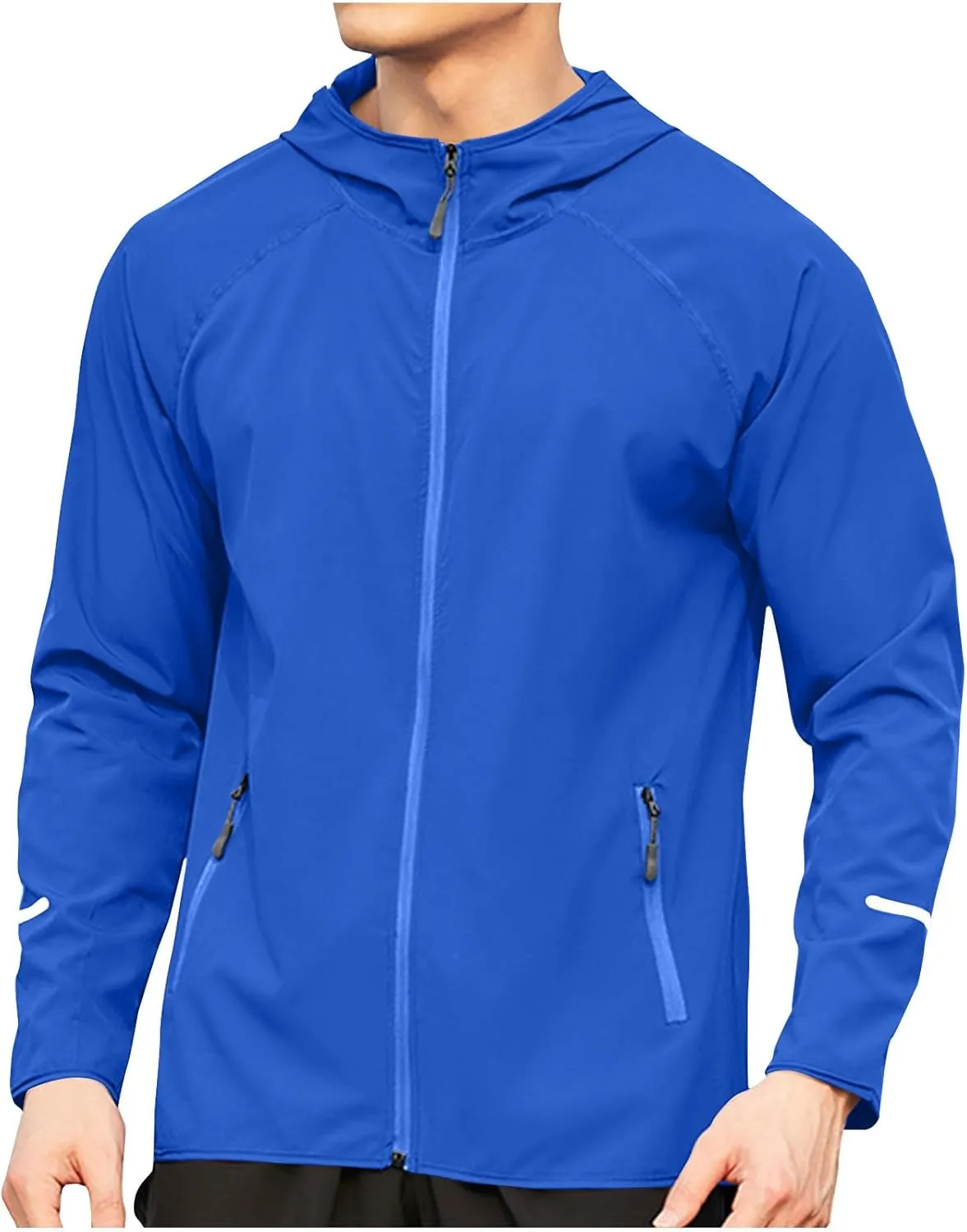 Men's Sun Protection Hoodie Shirt Lightweight Summer Outdoor Fishing Hiking Casual Jacket Breathable Athletic Coat