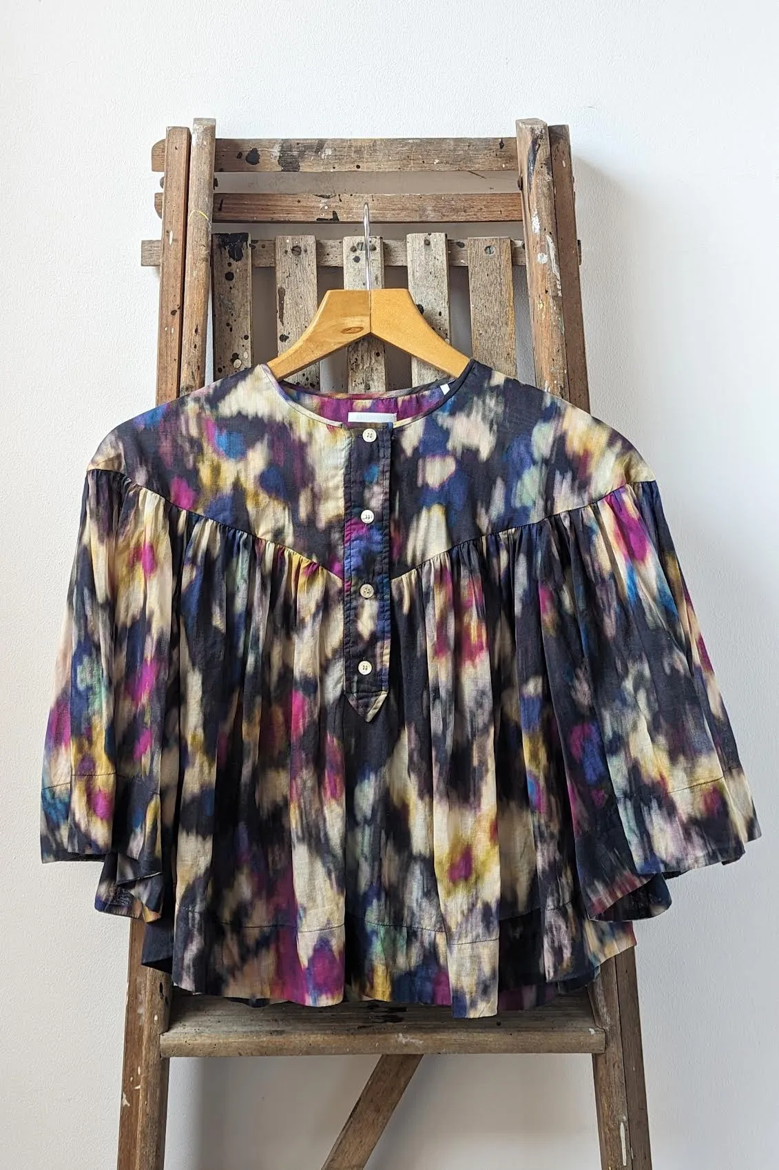 Miranda Ochre & Black Blouse