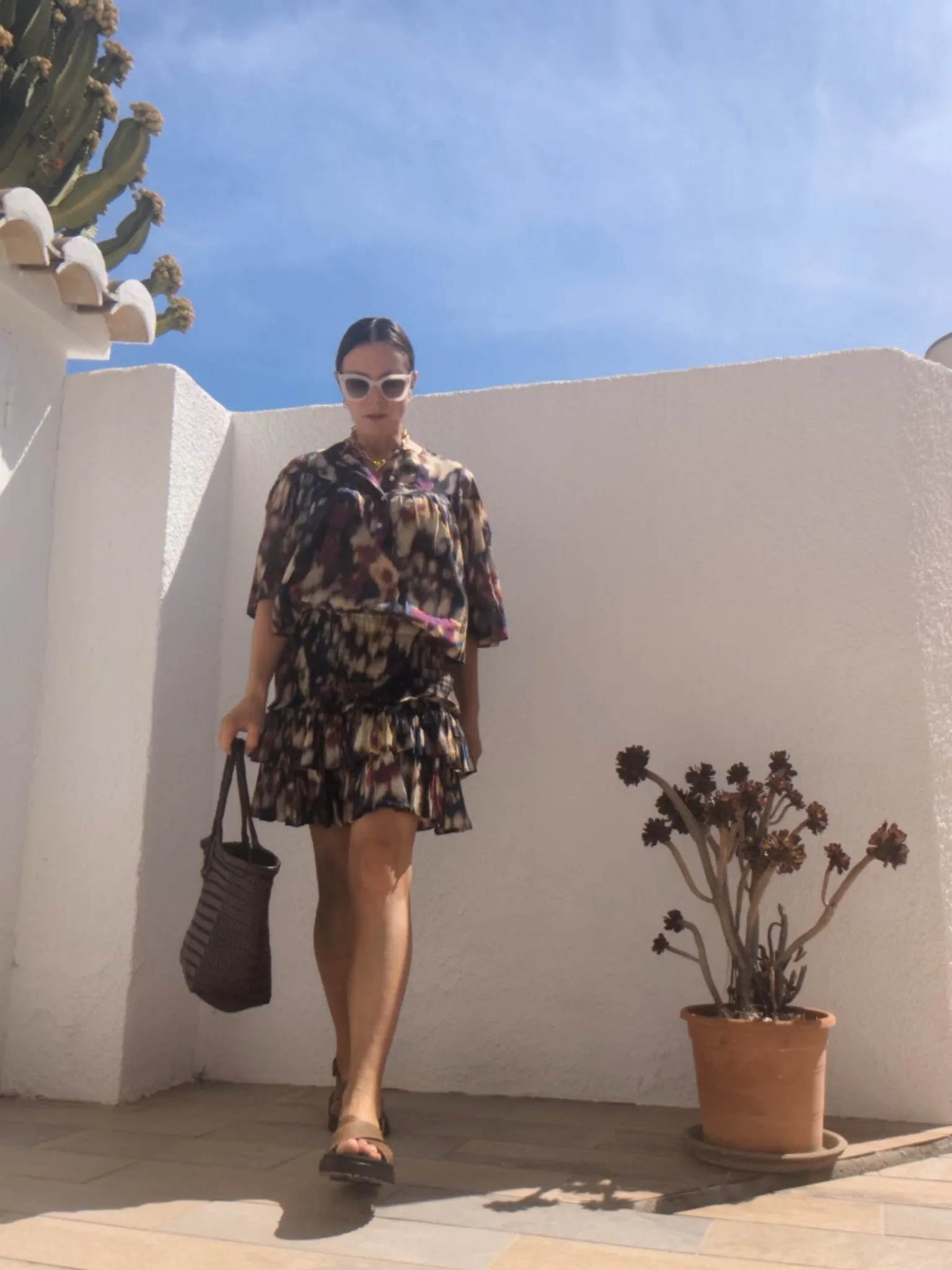 Miranda Ochre & Black Blouse