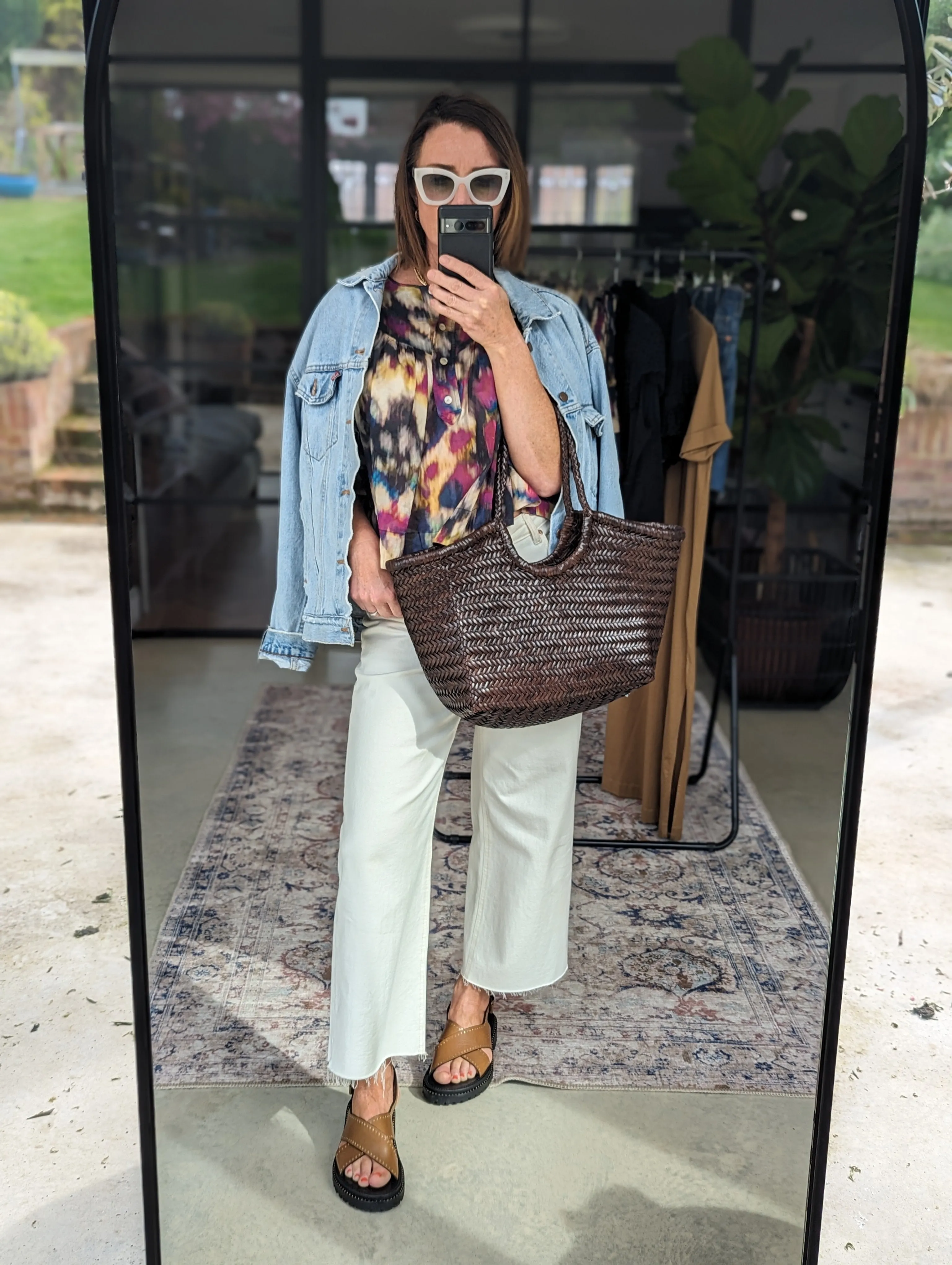 Miranda Ochre & Black Blouse