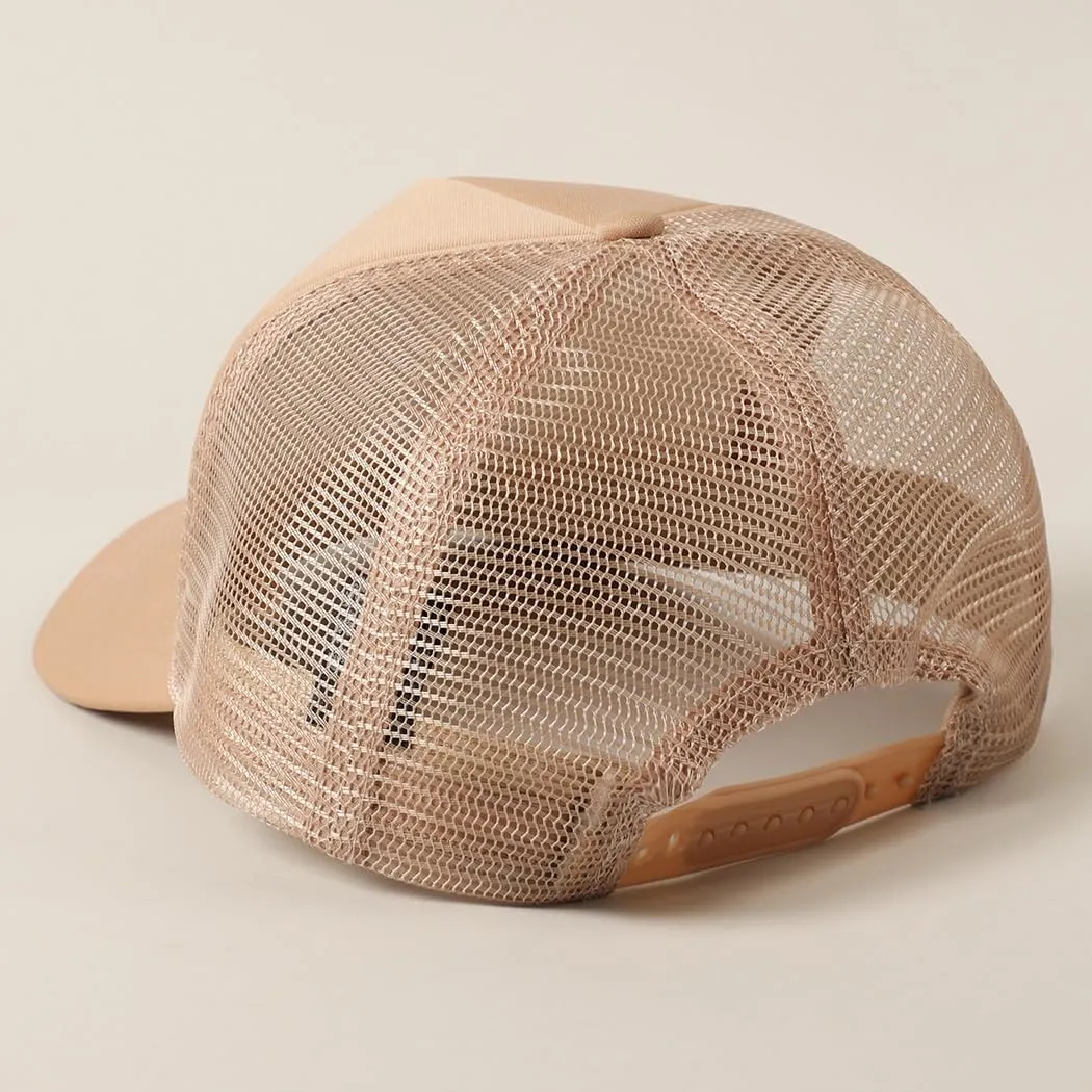 MIRMARU Retro Foam Mesh Trucker hat Trendy Design Summer Baseball Cap for Womens