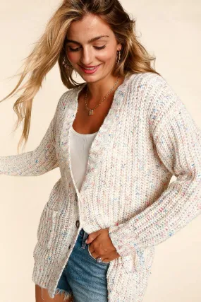 Multi Color Cable Cardigan
