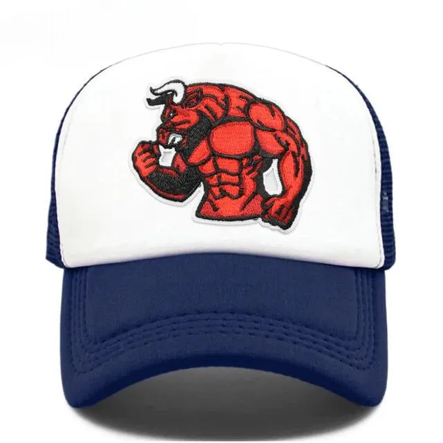 Muscle Bull Trucker Hat - Fushia