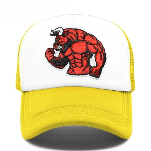 Muscle Bull Trucker Hat - Fushia
