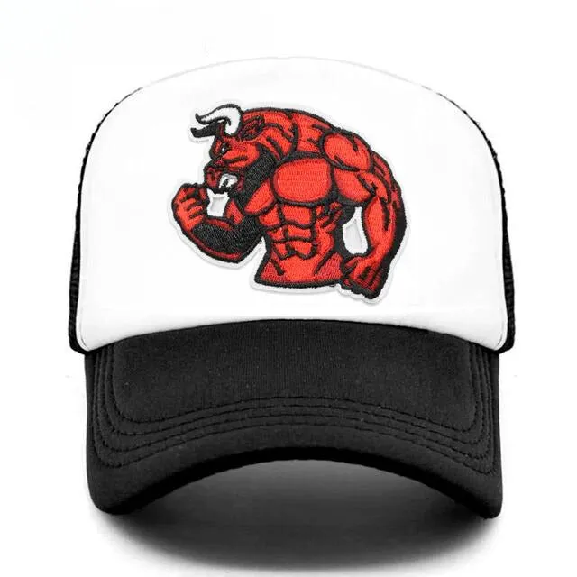Muscle Bull Trucker Hat - Fushia