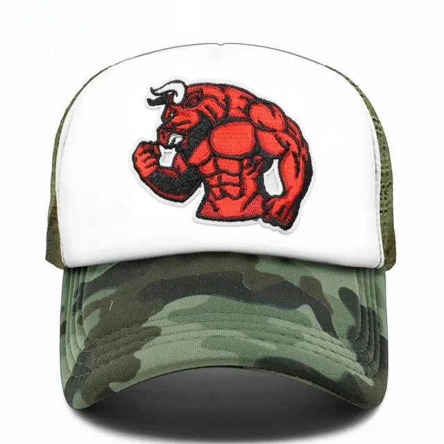 Muscle Bull Trucker Hat - Fushia