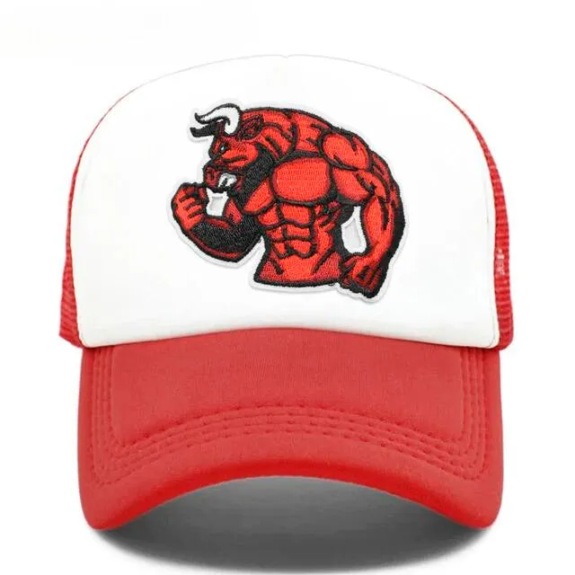 Muscle Bull Trucker Hat - Fushia