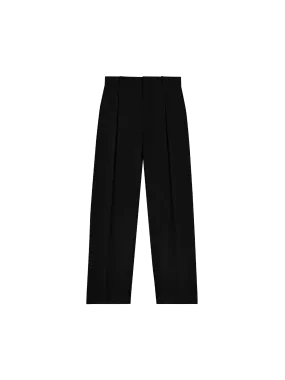 Organic Cotton Tailored Trousers-black