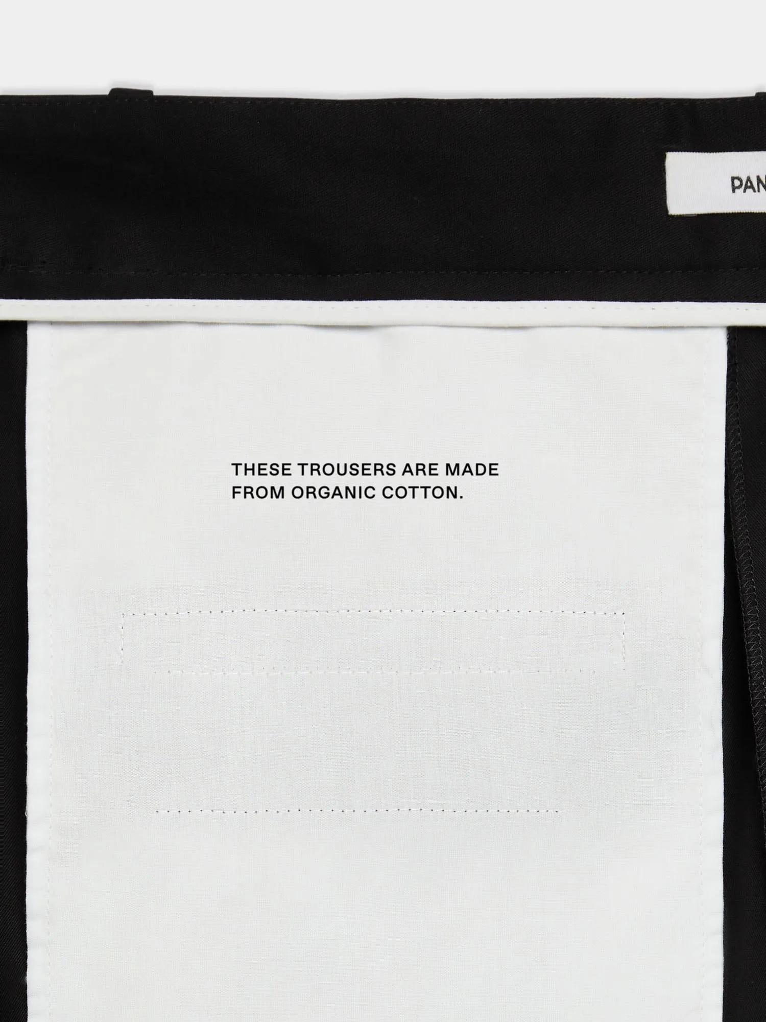Organic Cotton Tailored Trousers-black